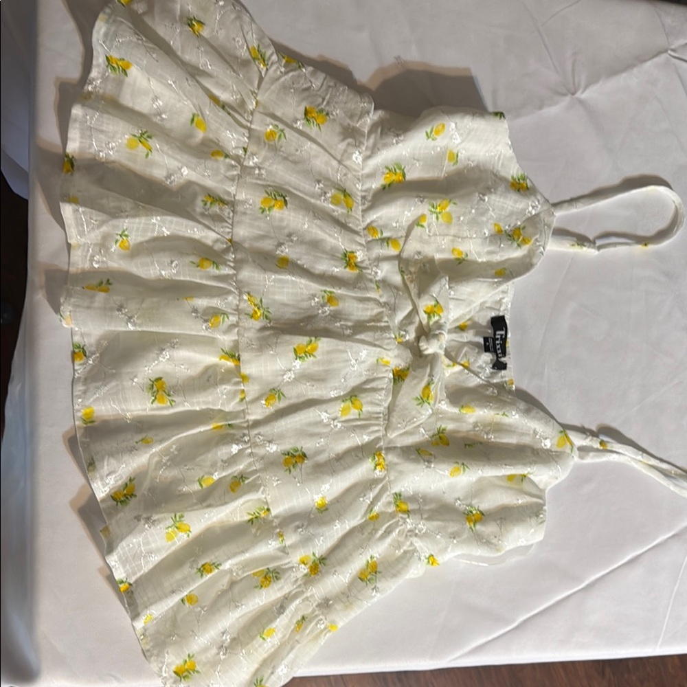 Trixxi White and Yellow Floral Blouse